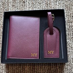 Burgundy Travel Set